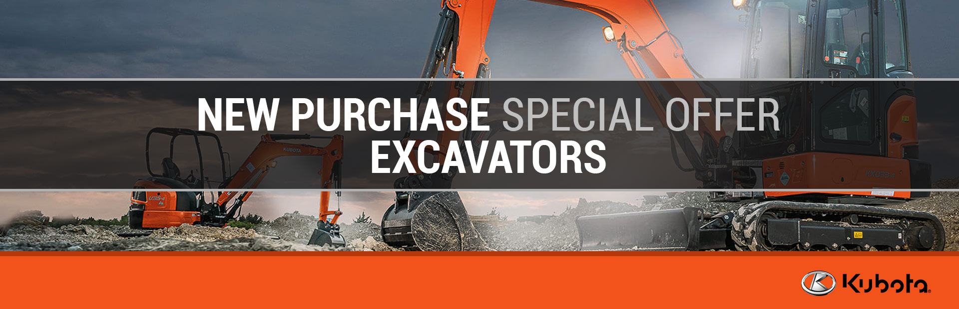 Kubota: New Purchase Special Offer - Excavators